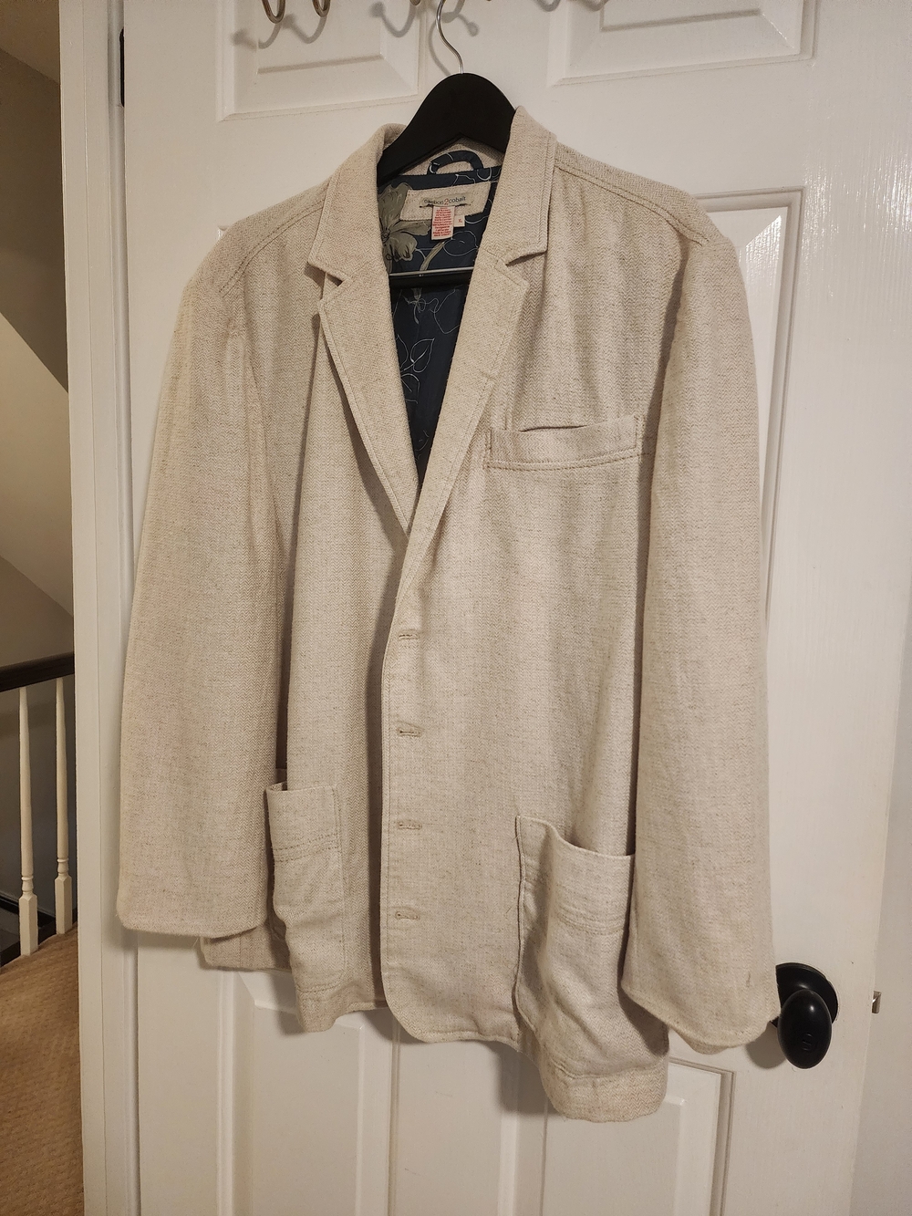 Men's Casual Textured Jacket - XL